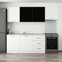 Minar 240 Cm Mbr C + Alm. Füme Cam Mutfak Dolabı Byz 240-Mcacb2