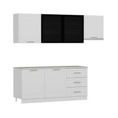 Minar 240 Cm Mbr C + Alm. Füme Cam Mutfak Dolabı Byz 240-Mcacb2