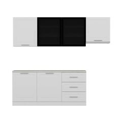 Minar 240 Cm Mbr C + Alm. Füme Cam Mutfak Dolabı Byz 240-Mcacb2