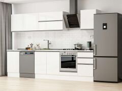 Alvinka 310X210 Cm High Gloss Mutfak Dolabı M-E90S50S50-2 High Gloss | Beyaz - Suntalam