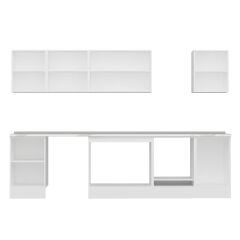 Alvinka 310X210 Cm High Gloss Mutfak Dolabı M-E90S50S50-2 High Gloss | Beyaz - Suntalam