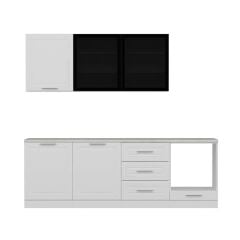 Minar 240 Cm Mbr C + Alm. Füme Cam Mutfak Dolabı Byz 240-Mcacb3