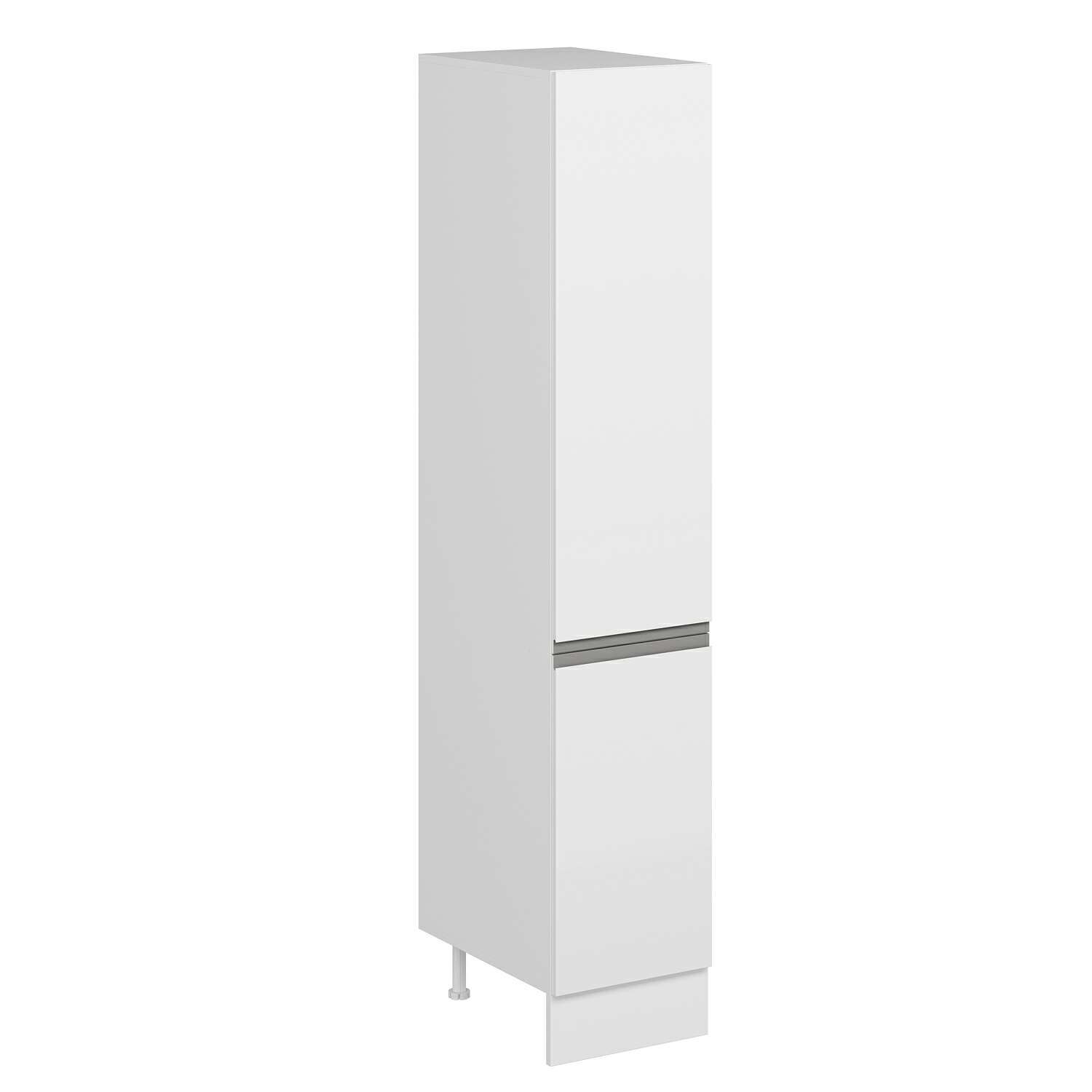 Alvinka Mutfak Modül Hg_J 40-H210Cm Boy Dolabı Beyaz Beyaz Mdf