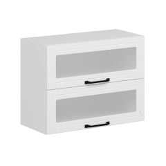 Alvinka Mutfak Modül Mbr_A Üst 2Yk1R 80-H60Cm Dolap Cam Beyaz Beyaz Suntalam