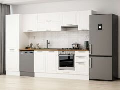 Alvinka 315X210 Cm Klasik Mebran Mutfak Dolabı Beyaz Beyaz Mb-E90B60S45-1