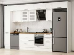 Alvinka 360X240 Cm Klasik Mebran Mutfak Dolabı Mbb-E80B40S40-3 Mebran | Beyaz - Mdf