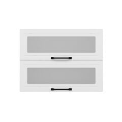 Alvinka Mutfak Modül Mbr_A Üst 2Yk1R 80-H60Cm Dolap Cam Beyaz Beyaz Mdf