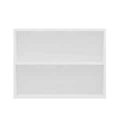 Alvinka Mutfak Modül Mbr_A Üst 2Yk1R 80-H60Cm Dolap Cam Beyaz Beyaz Mdf