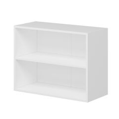 Alvinka Mutfak Modül Mbr_A Üst 2Yk1R 80-H60Cm Dolap Cam Beyaz Beyaz Mdf