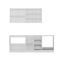 Minar 220 Cm Mutfak Dolabı Beyaz Antrasit 220-A7