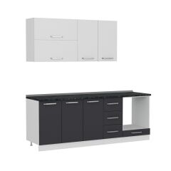 Minar 220 Cm Mutfak Dolabı Beyaz Antrasit 220-A7