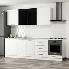 Minar 270 Cm Mbr C + Alm. Füme Cam Mutfak Dolabı Byz 270-Mcacb3