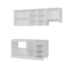 Minar 220 Cm Mutfak Dolabı Beyaz Antrasit 220-A8