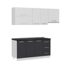 Minar 220 Cm Mutfak Dolabı Beyaz Antrasit 220-A8