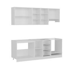 Minar 220 Cm Mutfak Dolabı Beyaz Antrasit 220-A9