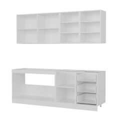 Minar 220 Cm Mutfak Dolabı Beyaz Dore 220-D1