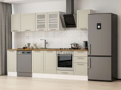 Alvinka 295X210 Cm Klasik Mebran Mutfak Dolabı M-E90S40S45-3 Mebran | Kumtaşı - Mdf