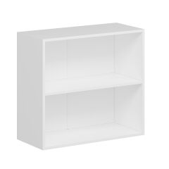 Alvinka Mutfak Modül Mbr_A Üst 2Yk1R 80-H72Cm Dolap Cam Beyaz Beyaz Mdf