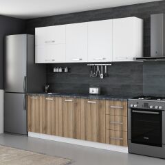 Minar 220 Cm Mutfak Dolabı Beyaz Dore 220-D2