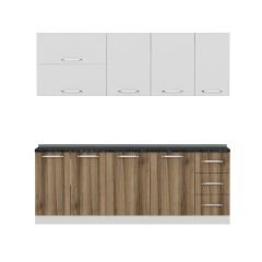 Minar 220 Cm Mutfak Dolabı Beyaz Dore 220-D2