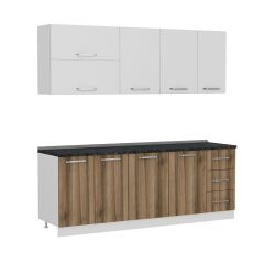 Minar 220 Cm Mutfak Dolabı Beyaz Dore 220-D2