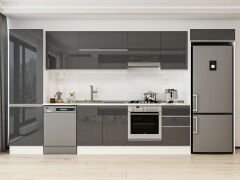 Dolabı Mbb-E90B60S50-1 High Gloss | Antrasit - Mdf