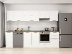 Alvinka 300X210 Cm Klasik Mebran Mutfak Dolabı M-E90S40S50-1 Mebran | Beyaz - Suntalam