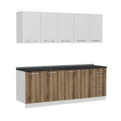 Minar 220 Cm Mutfak Dolabı Beyaz Dore 220-D3