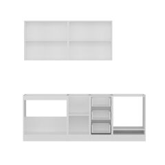 Minar 220 Cm Mutfak Dolabı Beyaz Dore 220-D4