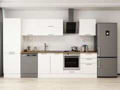 Alvinka 330X210 Cm Klasik Mebran Mutfak Dolabı Beyaz Beyaz Mb-E90B60S60-2