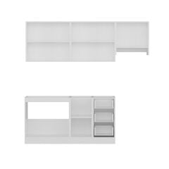 Minar 220 Cm Mutfak Dolabı Beyaz Dore 220-D5