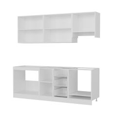 Minar 220 Cm Mutfak Dolabı Beyaz Dore 220-D6