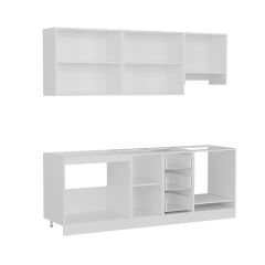 Minar 220 Cm Mutfak Dolabı Beyaz Dore 220-D6