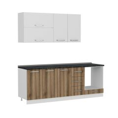 Minar 220 Cm Mutfak Dolabı Beyaz Dore 220-D7