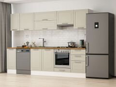 Alvinka 300X210 Cm Klasik Mebran Mutfak Dolabı M-E90S40S50-1 Mebran | Kumtaşı - Mdf