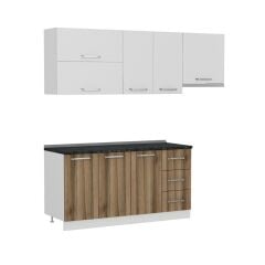 Minar 220 Cm Mutfak Dolabı Beyaz Dore 220-D8