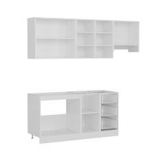 Minar 220 Cm Mutfak Dolabı Beyaz Dore 220-D8