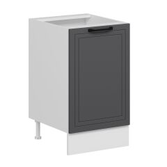 Alvinka Mutfak Modül Mbr_A Alt 1K1R 50Cm Dolap Beyaz Antrasit Mdf