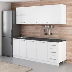 Minar 225 Cm Mutfak Dolabı Beyaz 225-B1