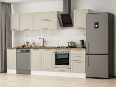 Alvinka 300X210 Cm Klasik Mebran Mutfak Dolabı M-E90S40S50-2 Mebran | Kumtaşı - Suntalam