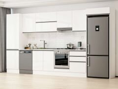 Alvinka 410X222 Cm High Gloss Mutfak Dolabı Mbb-E90B60S60-1 High Gloss | Beyaz - Suntalam