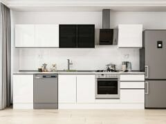 Alvinka 320X210 Cm High Gloss Mutfak Dolabı M-E90S50S60-3 High Gloss | Beyaz - Mdf