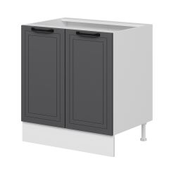 Alvinka Mutfak Modül Mbr_A Alt 2K1R 80Cm Dolap Beyaz Antrasit Suntalam