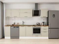 Alvinka 300X210 Cm Klasik Mebran Mutfak Dolabı M-E90S40S50-2 Mebran | Kumtaşı - Mdf