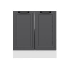 Alvinka Mutfak Modül Mbr_A Alt 2K1R 80Cm Dolap Beyaz Antrasit Mdf