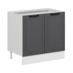 Alvinka Mutfak Modül Mbr_A Alt 2K1R 90Cm Dolap Beyaz Antrasit Suntalam