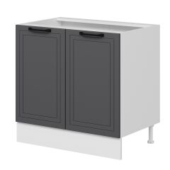 Alvinka Mutfak Modül Mbr_A Alt 2K1R 90Cm Dolap Beyaz Antrasit Suntalam