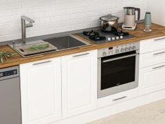 Alvinka 380X222 Cm Klasik Mebran Mutfak Dolabı Mb-E80S40S60-1