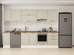 Alvinka 380X222 Cm Klasik Mebran Mutfak Dolabı Mb-E80S40S60-1