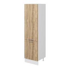 Alvinka Mutfak Modül Duz 60-H222Cm Boy Dolabı Beyaz Dore